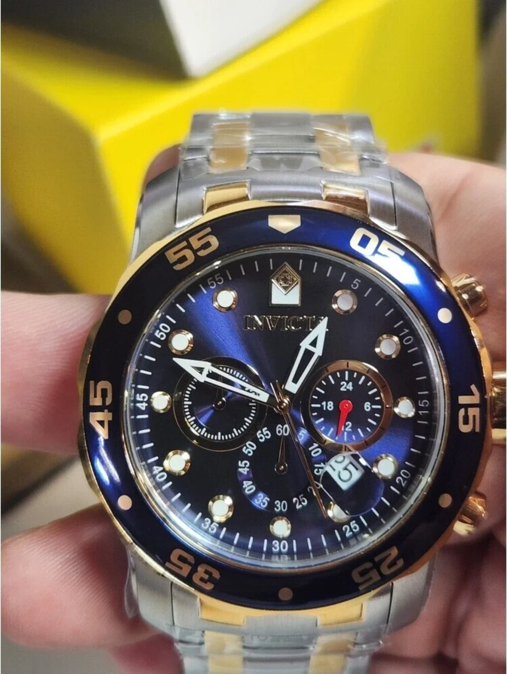 Invicta Pro Diver SCUBA Men's Watch - 48mm. Steel, Gold (0077)